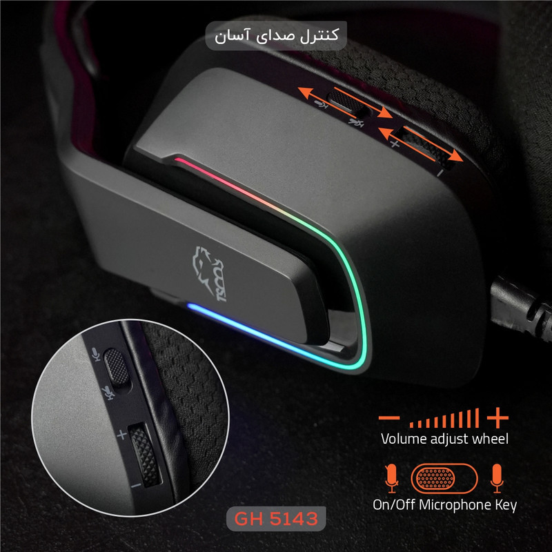 هدست گیمینگ تسکو مدل GH 5143 Phantomus RGB