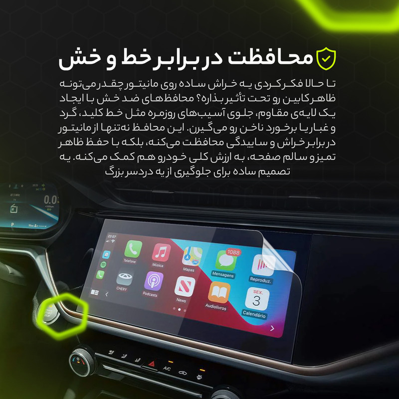محافظ صفحه نمایش مانیتور خودرو مولتی نانو مدل X-S1T مناسب برای ریرا