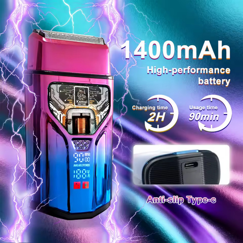 ماشین اصلاح موی صورت شارژی کیمی مدل KM-T400