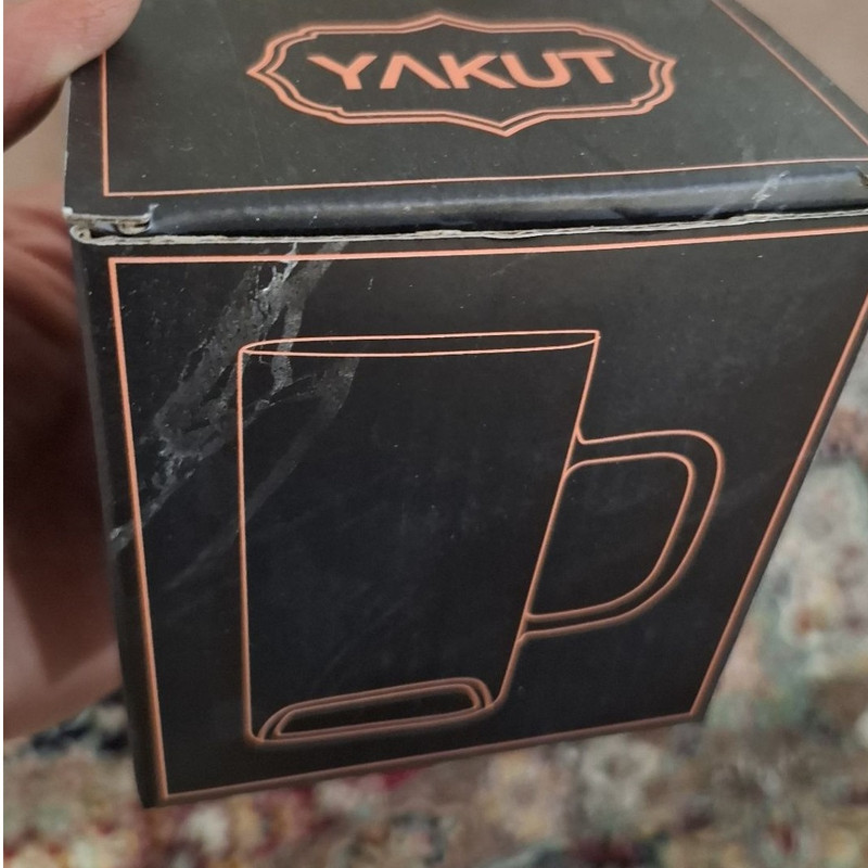 لیوان یاکوت مدل مربع دسته رنگی کد 1369n 10