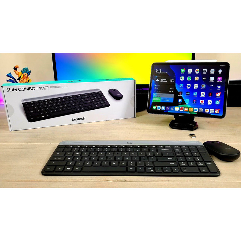 کیبورد و ماوس بی‌سیم لاجیتک مدل MK470، سوییچ ممبران، Full-Size