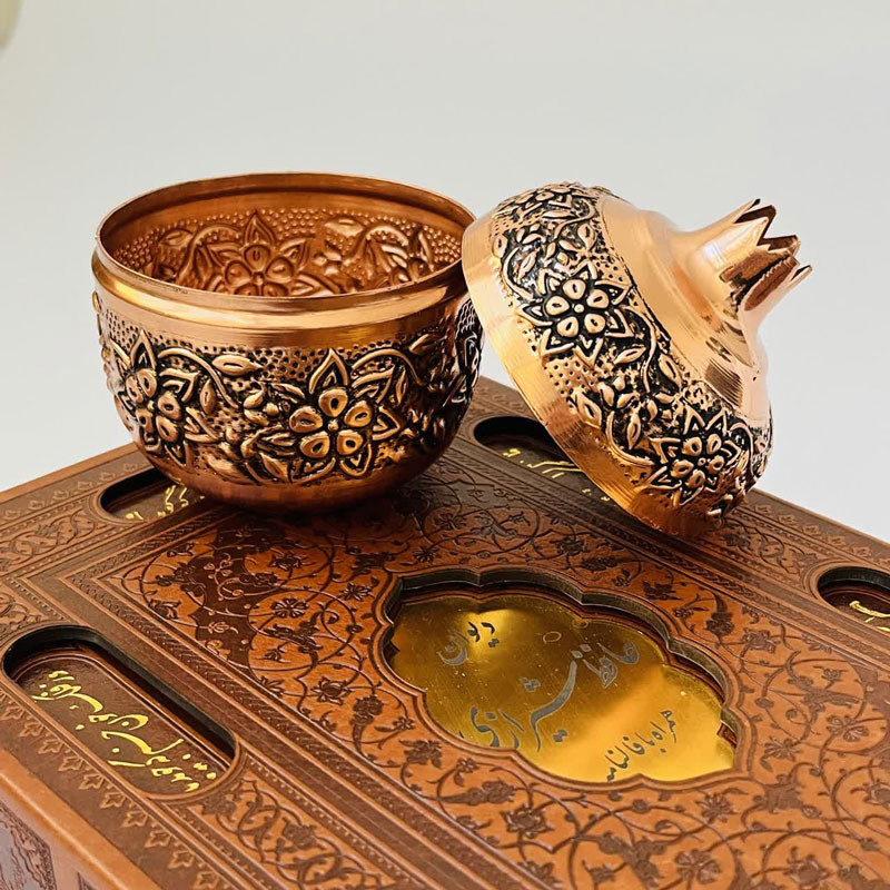قندان مسی مدل انار کد ZH416