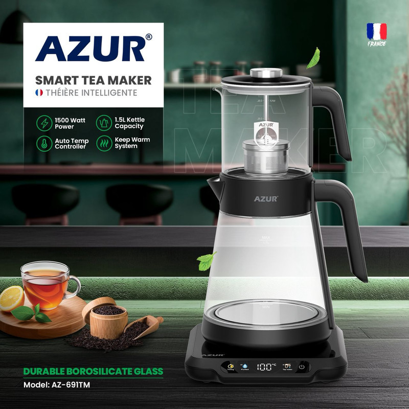 چای ساز روی هم آزور مدل AZ-691TM