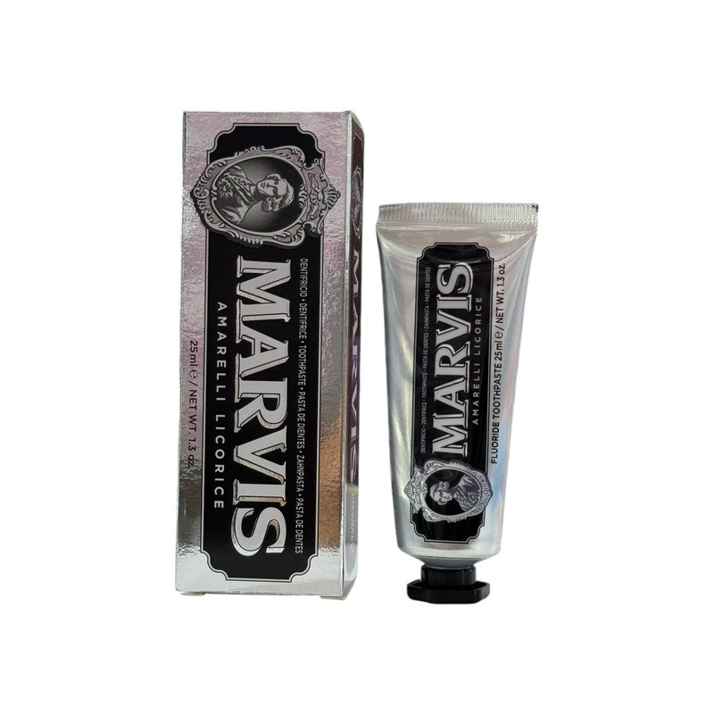 خمیر دندان سفید کننده مارویس مدل Amarelli Licorice حجم 25 میلی لیتر