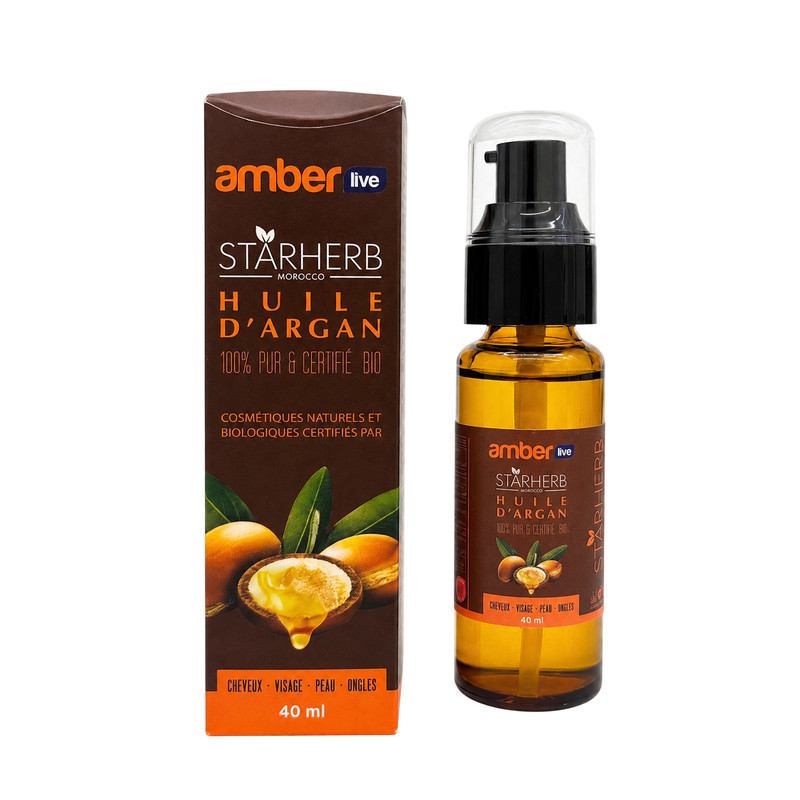 روغن آرگان امبرلایو مدل STARHERB مناسب برای انواع مو حجم 40 میلی لیتر