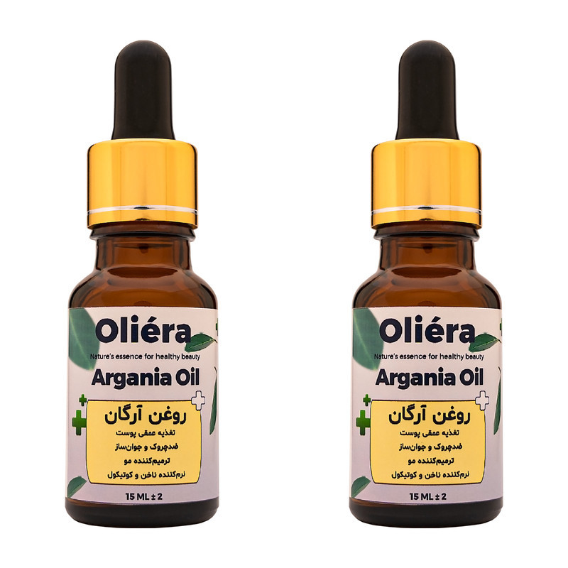 روغن مو آرگان اُلیئرا مدل +A حجم 15 میلی لیتر بسته 2 عددی