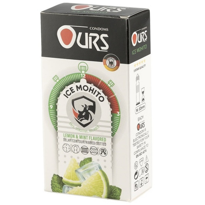 کاندوم اورز مدل Ice Mohito شش بسته 12 عددی