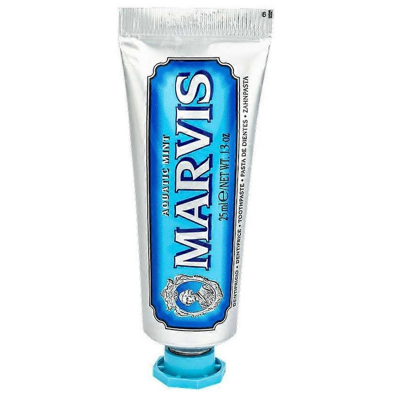 خمیر دندان کاهش دهنده جرم مارویس مدل AQUATIC MINT با طعم نعنای دریایی حجم 25 میلی لیتر