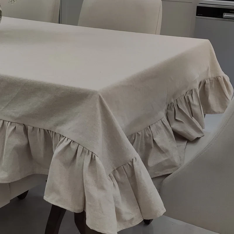 رومیزی مدل لینن دورچین سایز 250x150 سانتی‌متر