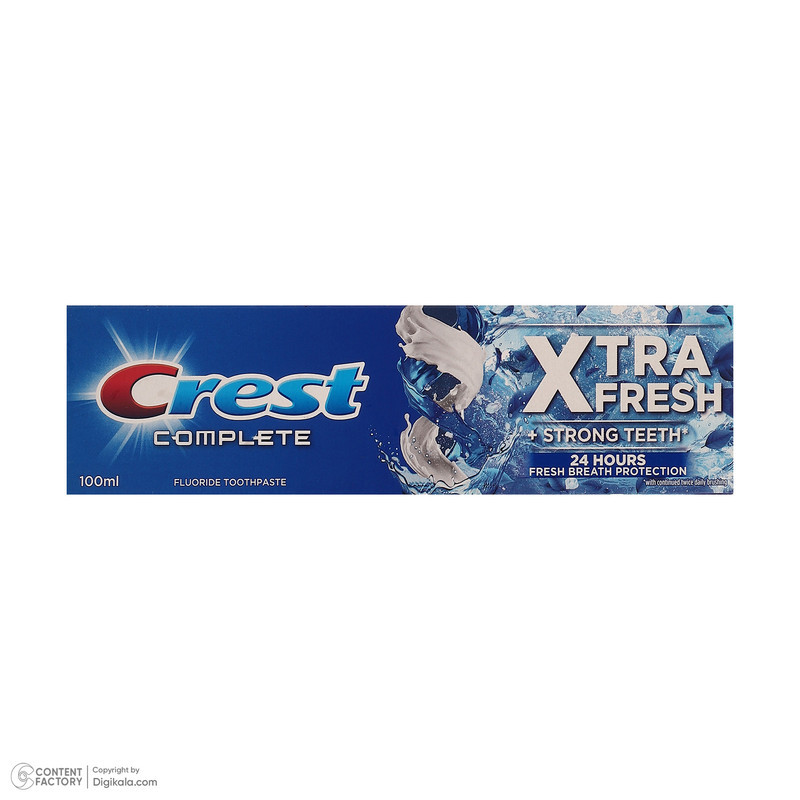 خمیر دندان کاهش دهنده پلاک دندان کرست مدل XTRA FRESH حجم 100 میلی‌لیتر
