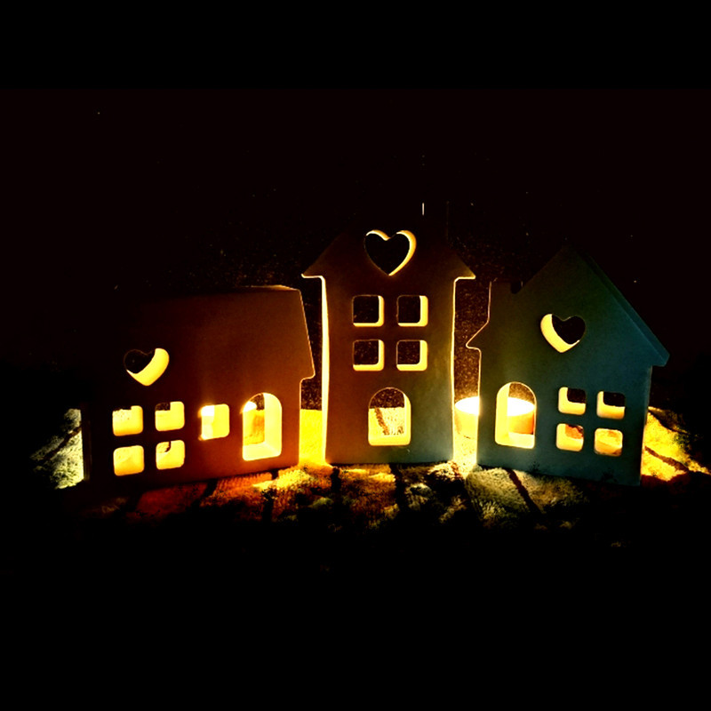 مجسمه مدل کلبه عشق مجموعه 3 عددی