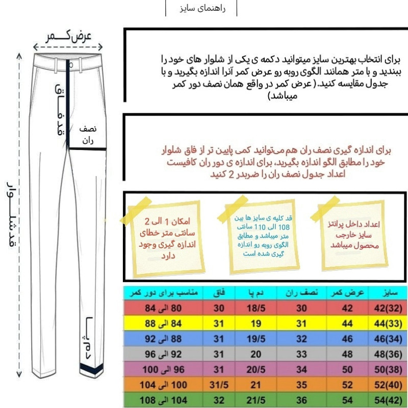 شلوار معمولی (regular fit) مردانه مدل کتان کلاسیک کد sh159