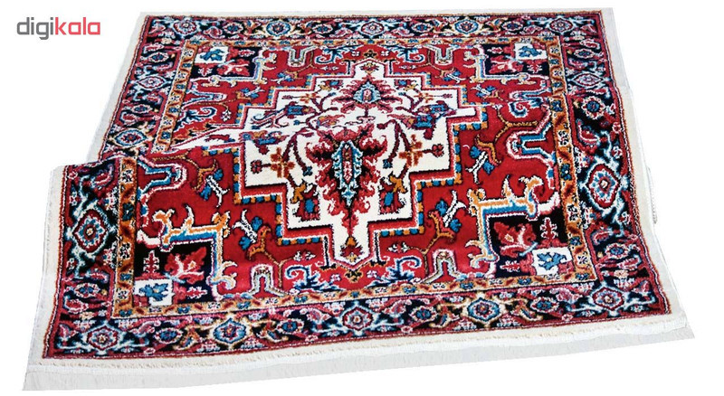 فرش ماشینی سهند طرح هریس کد P648.5J زمینه کرم