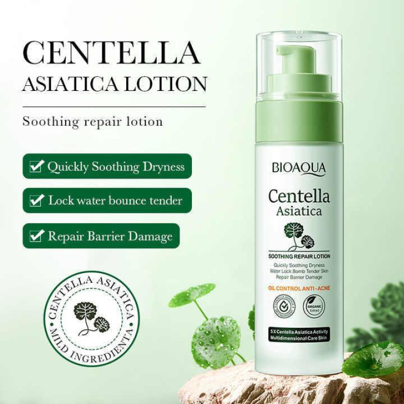لوسیون ترمیم کننده بایو آکوا مدل Centella Asiatica حجم 80 میلی لیتر