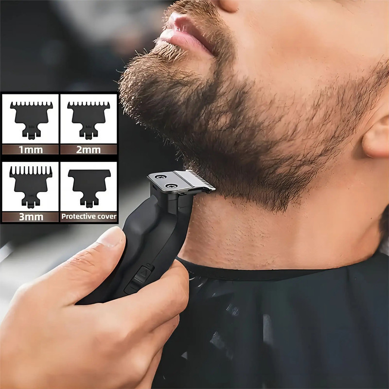 ماشین اصلاح موی سر و صورت شارژی دیناواری مدل D-146 با تیغه‌های کربن استیل DLC، باتری 1200 میلی‌آمپر ساعت، طراحی ارگونومیک، نمایشگر میزان شارژ و اصلاح تمیز نزدیک به صفر