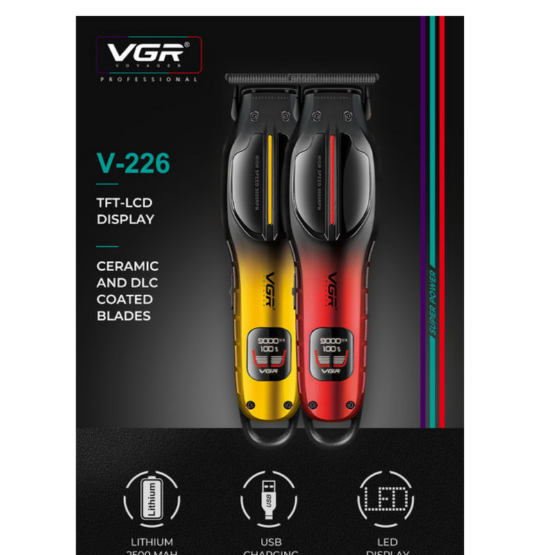 ماشین اصلاح موی سر و صورت شارژی وی جی ار مدل V-226