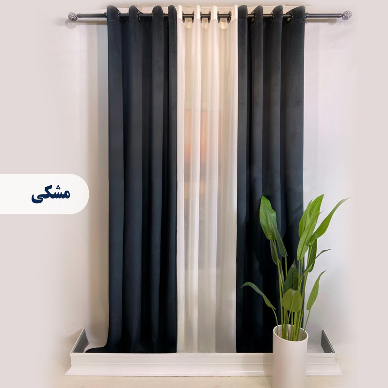 پرده پانچ مدل مخمل کالیفرنیا  سایز 280 × 140 سانتی‌متر