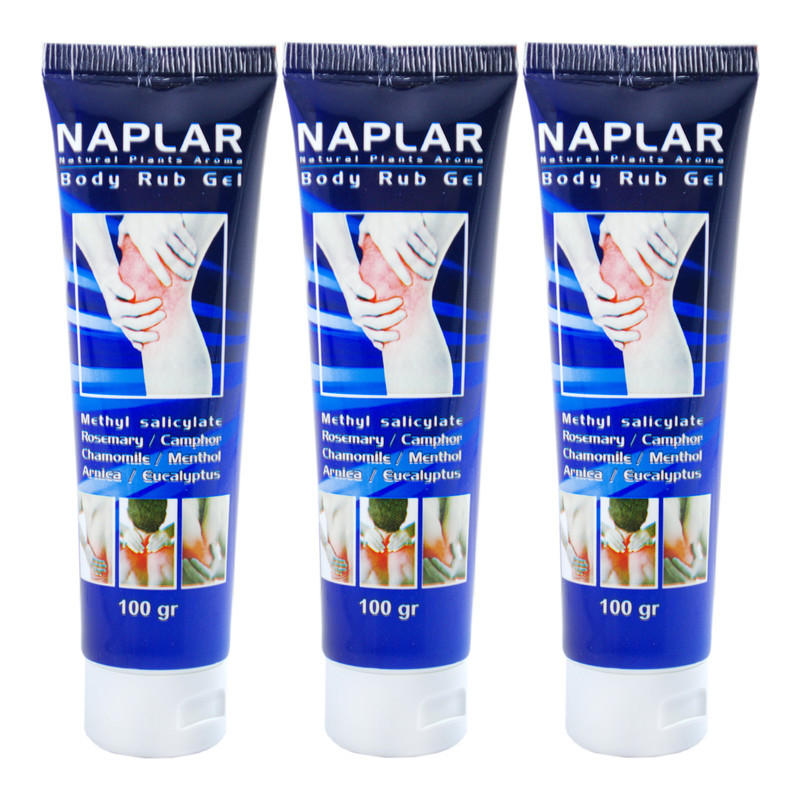 ژل ضد درد عضلانی ناپلار مدل Rub Gel حجم 100 میلی‌لیتر مجموعه 3 عددی با عصاره نعناع، میخک، رزماری و گزنه کاهش التهاب، رفع گرفتگی و تحریک گردش خون موضعی