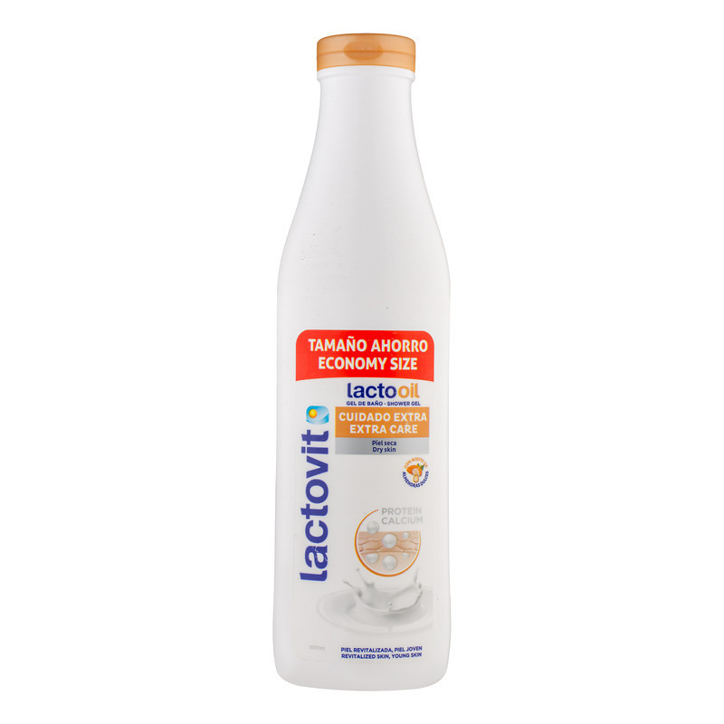 ژل شستشو بدن لاکتویت مدل Lacto oil با رایحه شیر و بادام مناسب برای پوست خشک حجم 1000 میلی لیتر