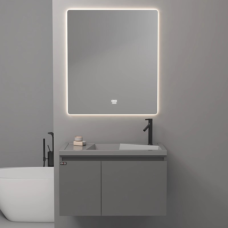 ست کابینت و روشویی آلکا مدل  3070 به همراه آینه بک لایت