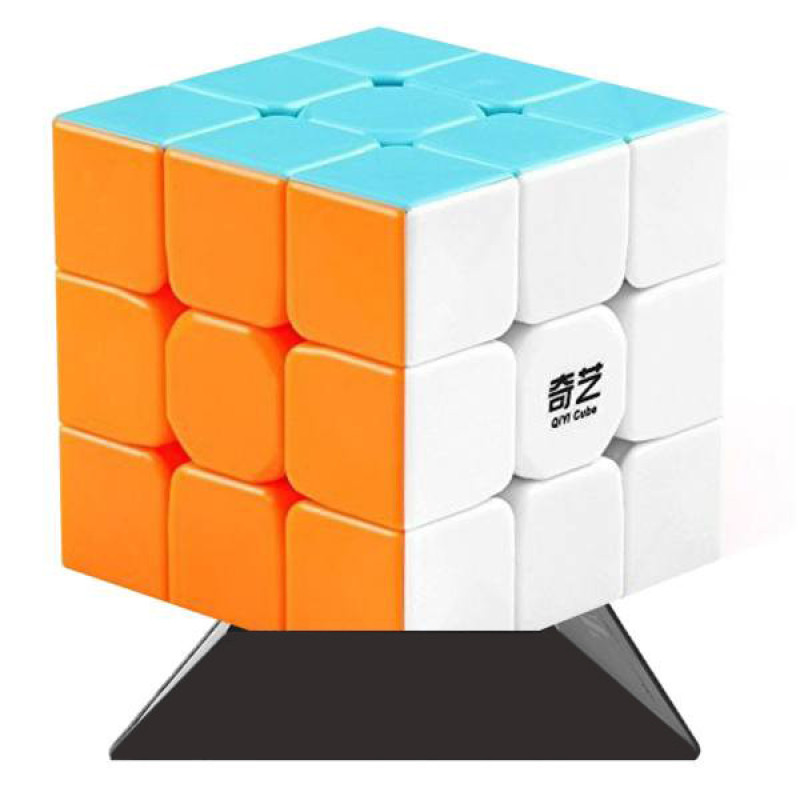روبیک 3×3 تست هوش و بازی فکری کیو آی وای آی مدل EQY 503 استیکرلسس همراه پایه، تقویت تمرکز، سرعت عمل و هماهنگی چشم و دست مناسب کودک، نوجوان و بزرگسال