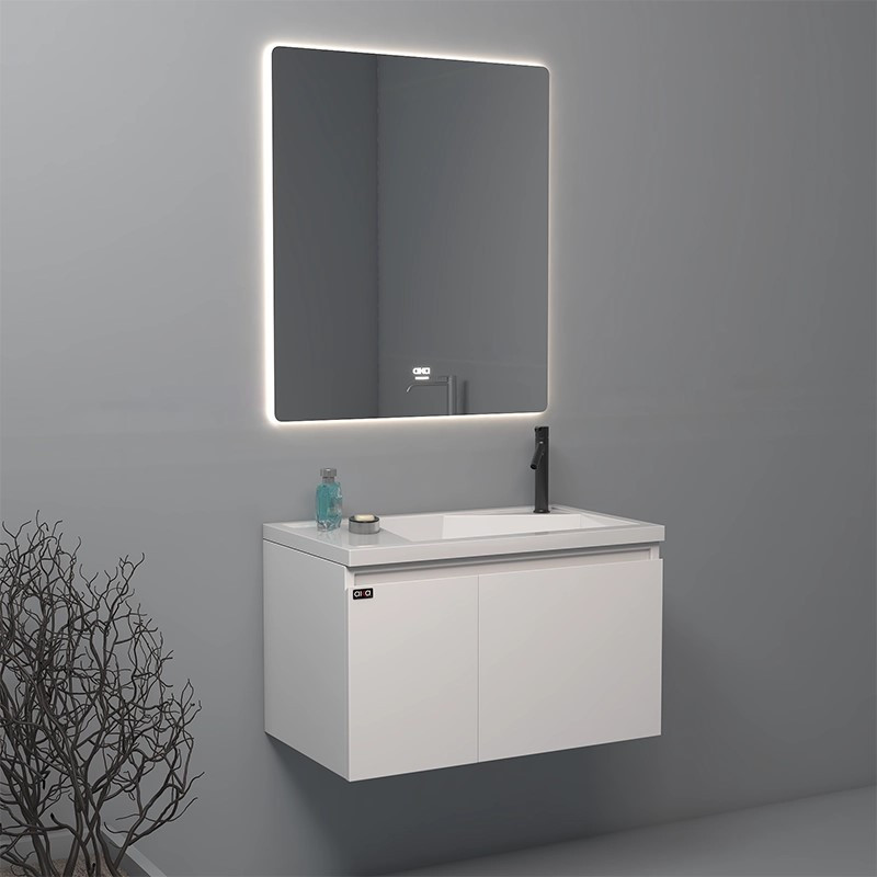 ست کابینت و روشویی آلکا مدل  3070 به همراه آینه بک لایت