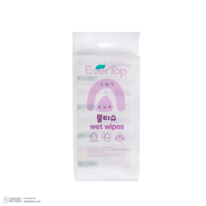 دستمال مرطوب اورتاپ مدل wetwipes مجموعه 8 عددی