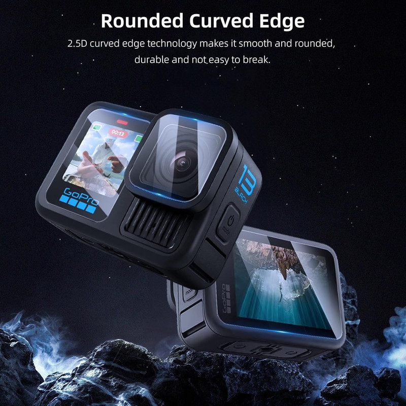 محافظ صفحه نمایش شیشه ای بادیگارد مدل GL مناسب برای دوربین گوپرو GoPro Hero 9  10  11  12  13