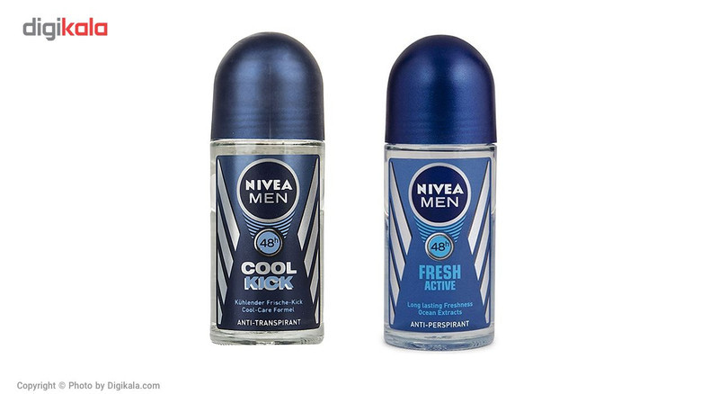 رول ضد تعریق مردانه نیوآ مدل Fresh Active Cool Kick حجم 50 میلی لیتر بسته 2 عددی
