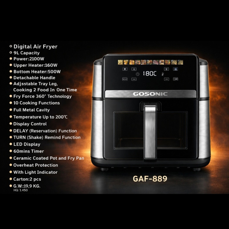 سرخ‌کن 9 لیتر گوسونیک مدل GAF-889