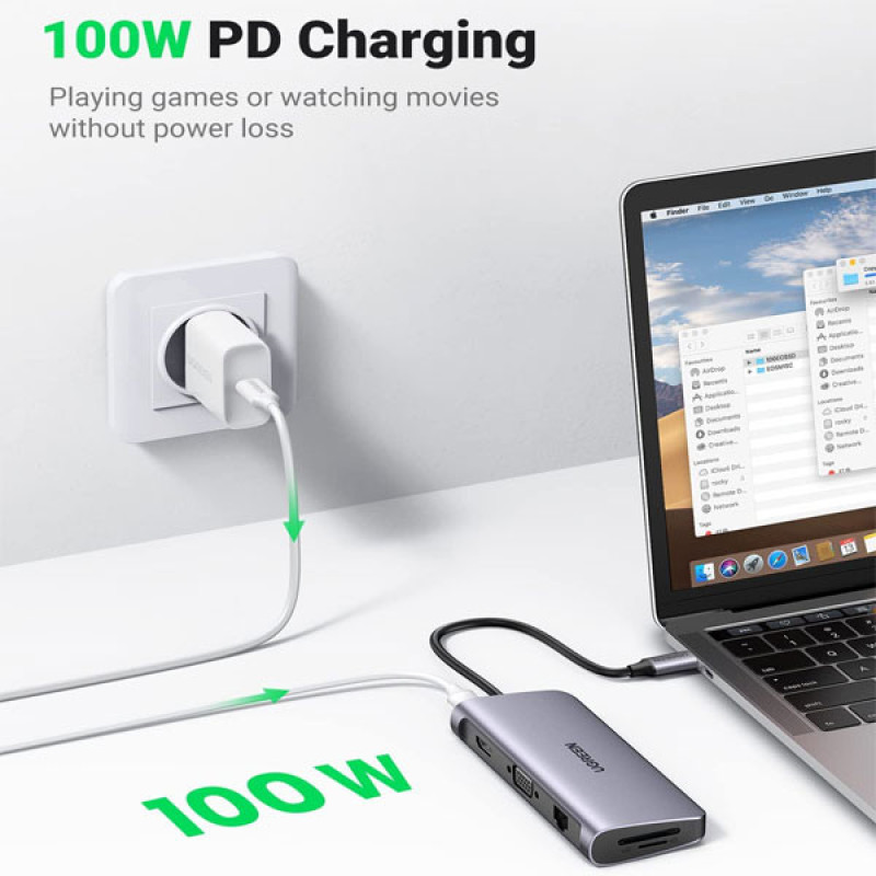 هاب 10 پورت USB-C یوگرین مدل UG-80133