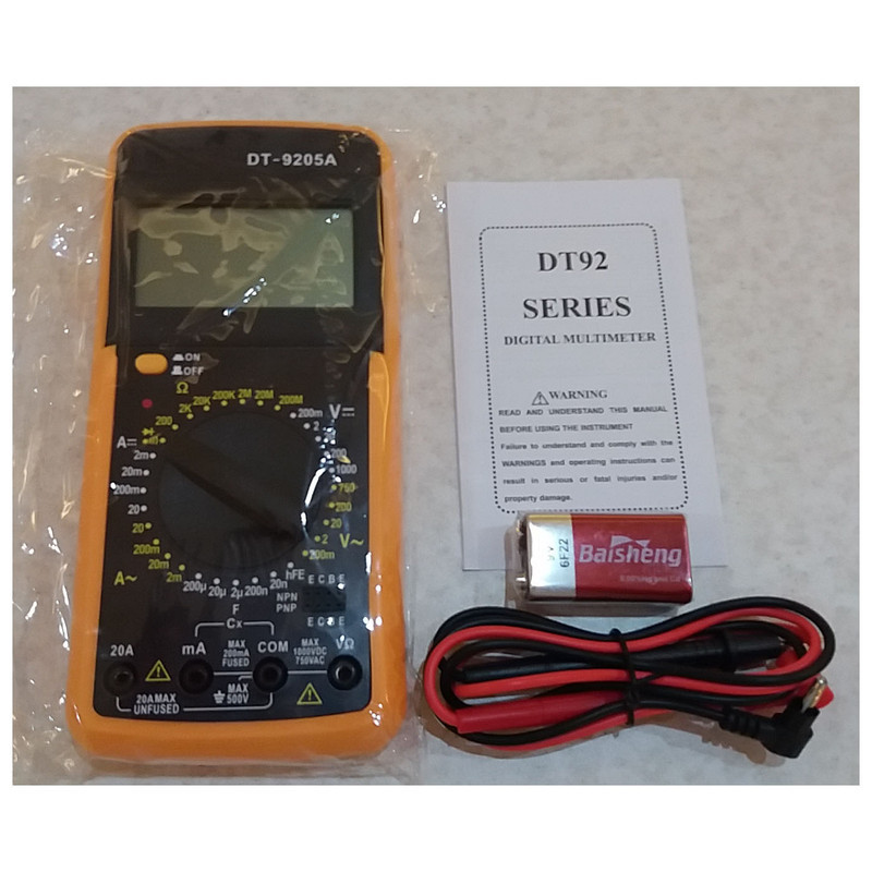 مولتی متر دیجیتال مدل DT9205A