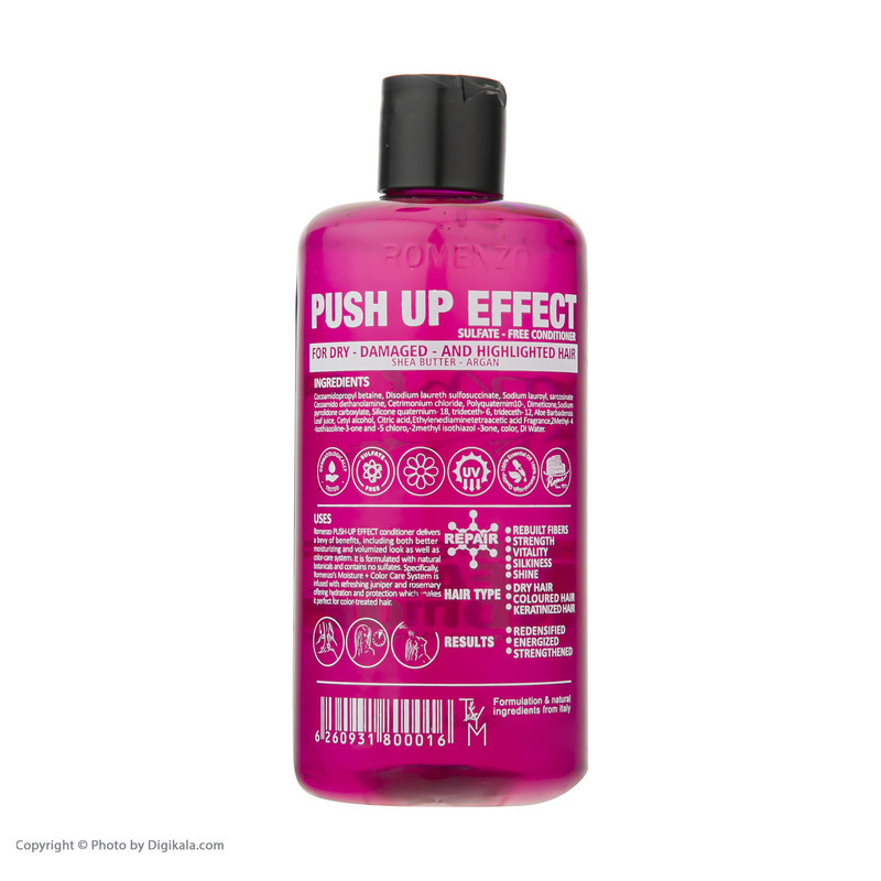 نرم کننده مو رومنزو مدل PUSH UP EFFECT حجم 330 میلی لیتر