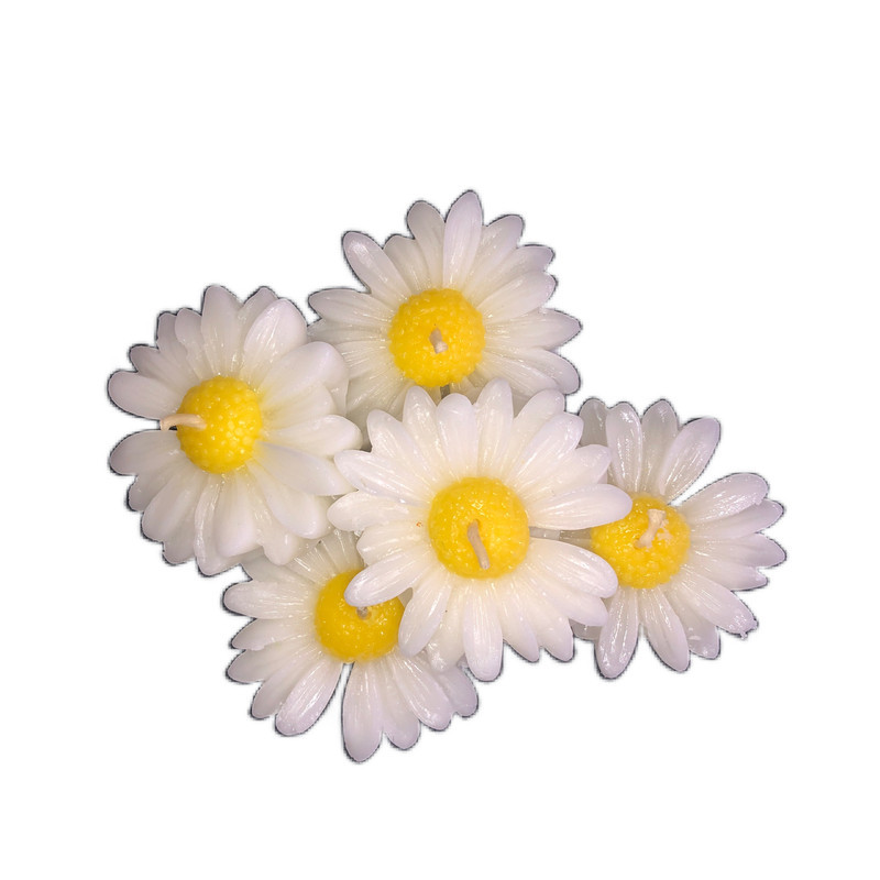 شمع مدل بابونه بسته 5 عددی