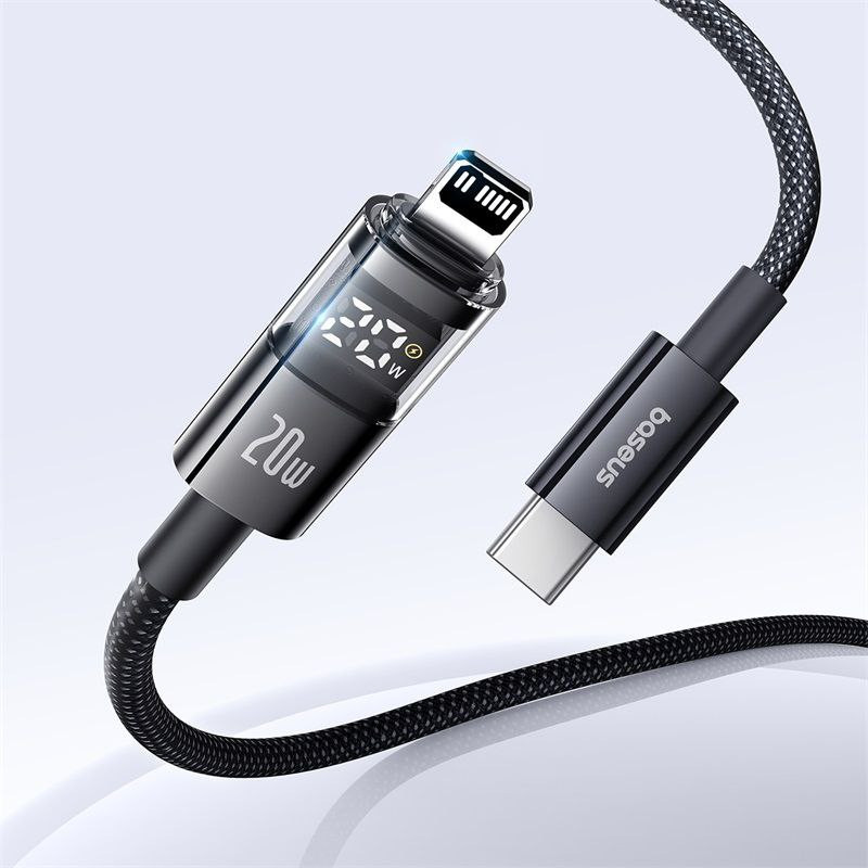 کابل تبدیل USB-C به لایتنیگ بیسوس مدل Display 2 Fast Charging طول 2 متر