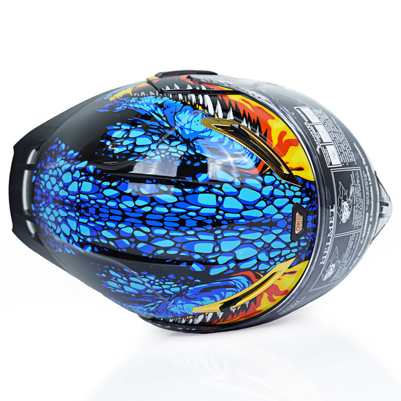 کلاه کاسکت فک متحرک کایک مدل 772 طرح Blue Warcarft
