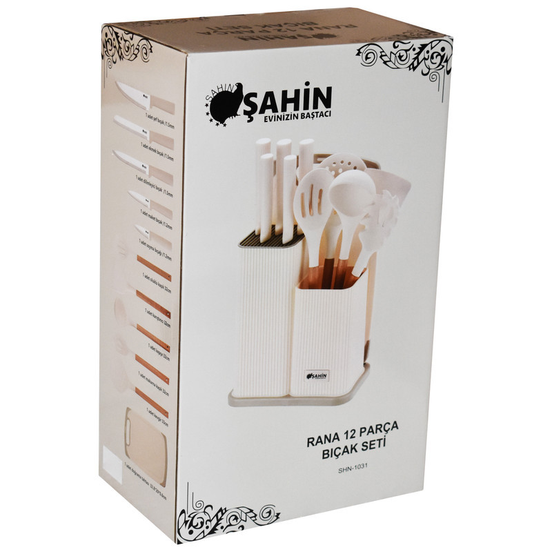 سرویس چاقو و کفگیر و ملاقه 12 پارچه شاهین مدل SHN 1031
