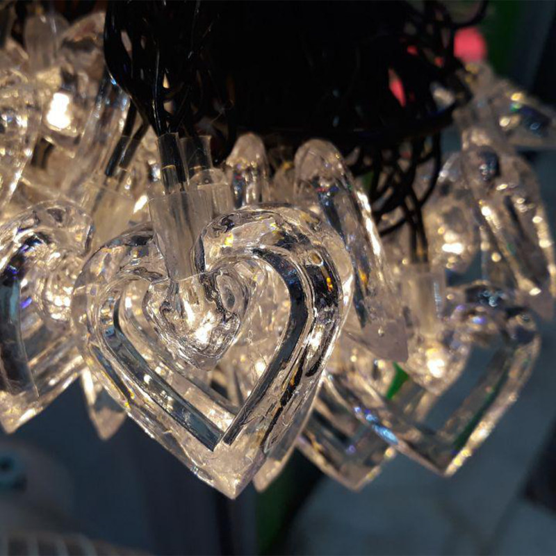 ریسه ال ای دی مدل قلب کریستالی کد 20Lamp طول 4.5 متر