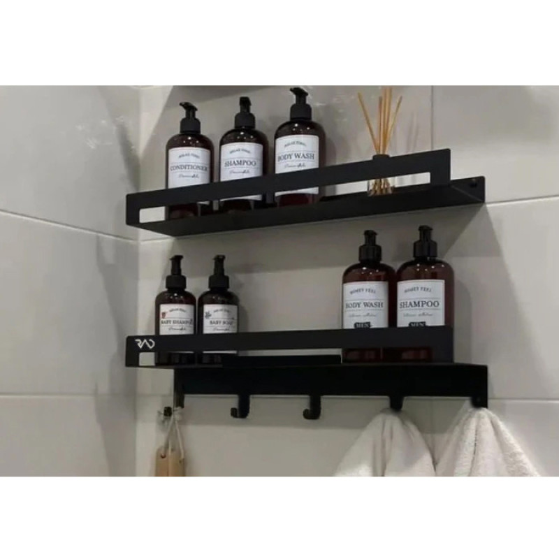 استند حمام و قفسه نگهدارنده دیواری مدل RAD205 مجموعه 2 عددی