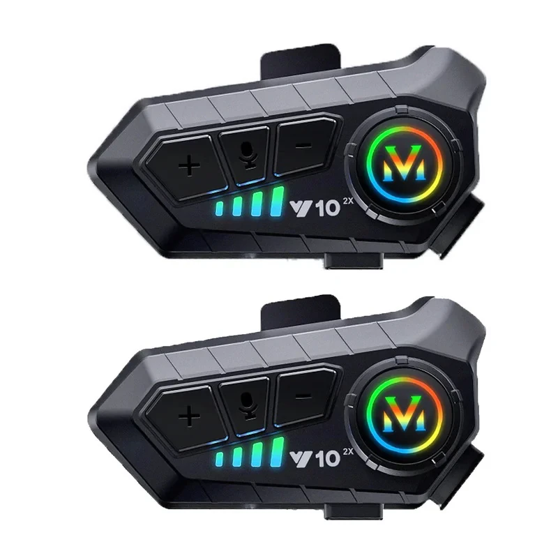 بلوتوث کلاه کاسکت مدل V10 2X مجموعه دو عددی
