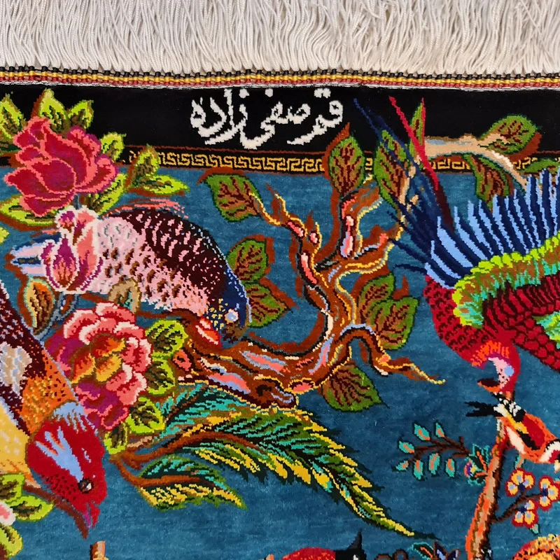فرش دستبافت نیم متری قم صفی زاده کد 2141