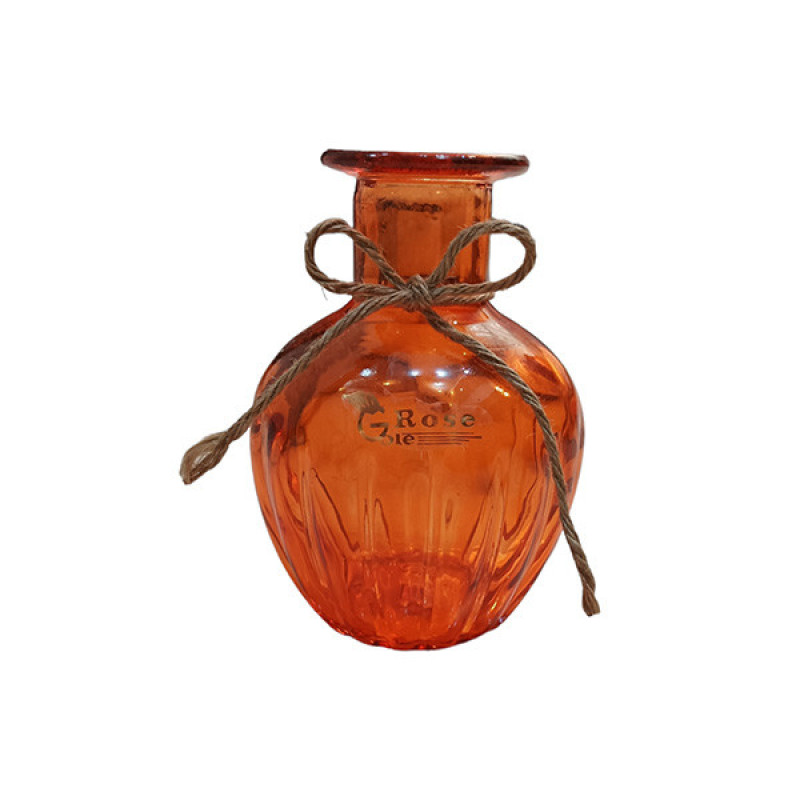 گلدان دکوری شیشه‌ای طرح مروارید با ابعاد 10×10×14 سانتی‌متر و وزن 200 گرم