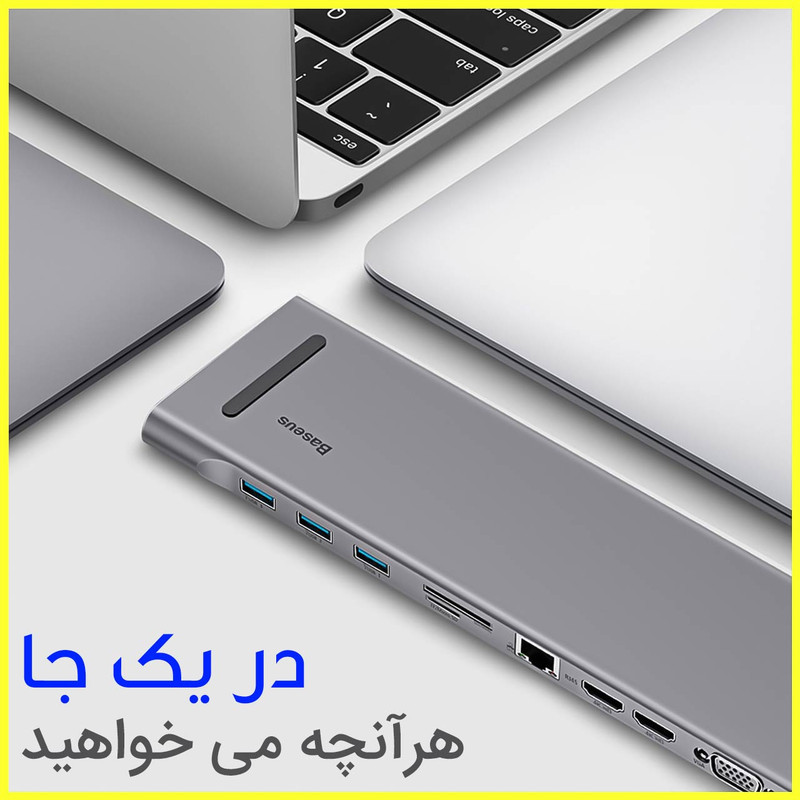 هاب11 پورت USB-C باسئوس مدل CATSX-G0G