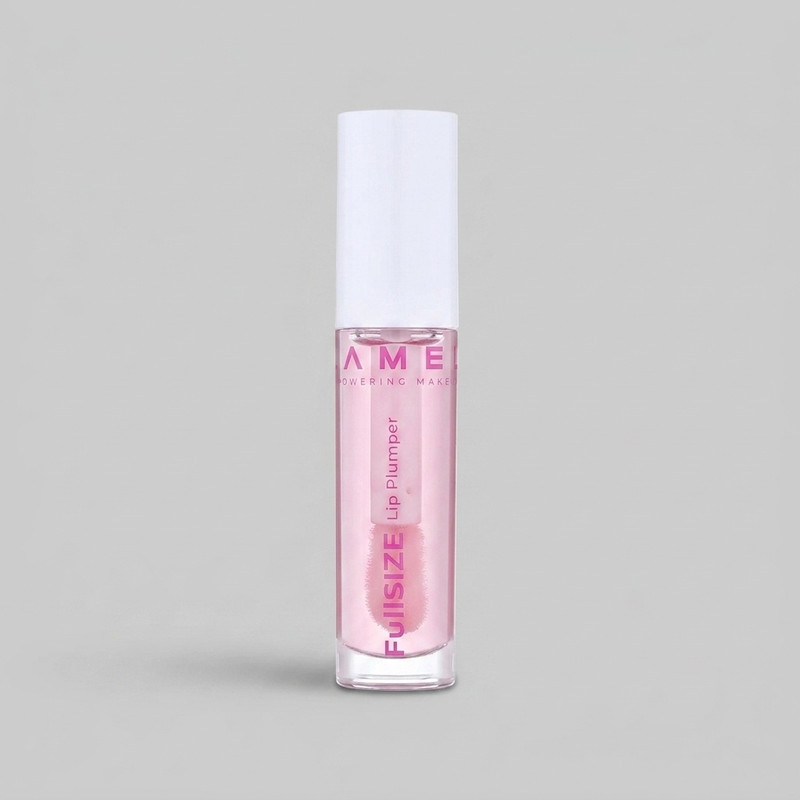 بالم لب حجم‌دهنده لامل مدل Plumper 402 حجم 4ml مرطوب‌کننده با گلیسیرین مناسب پوست خشک، ترک‌خورده و حساس بانوان، براش‌دار و رنگ صورتی روشن