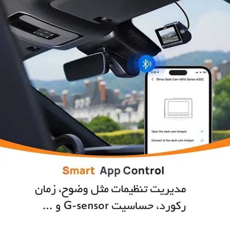 دوربین ثبت وقایع خودرو سونتی می مدل 70mai Dash Cam 4K A810S