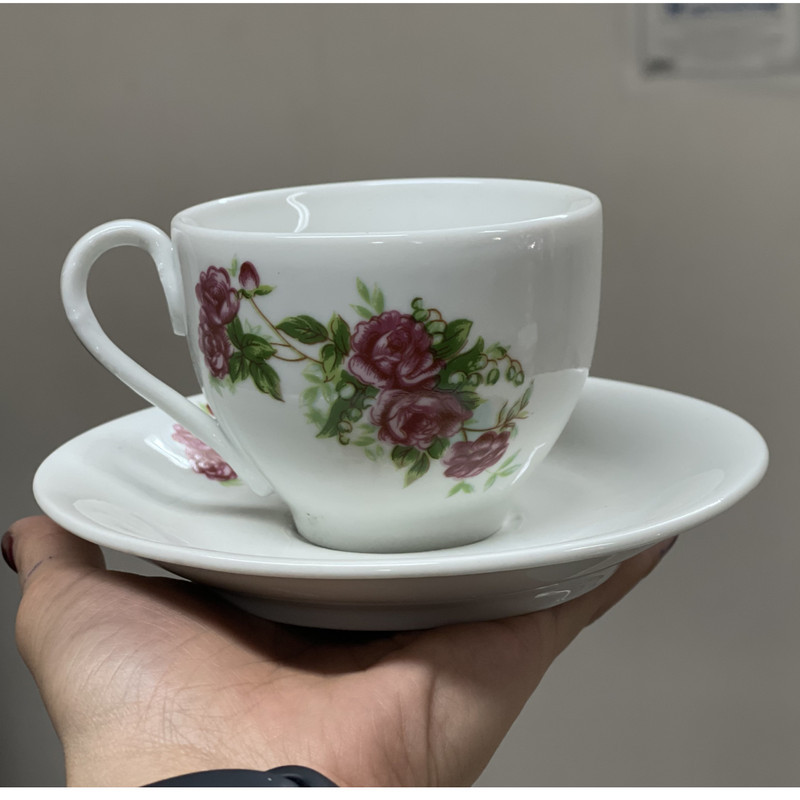 سرويس چای خوری 17 پارچه مرجان مدل گل سرخی  کد 7200510391