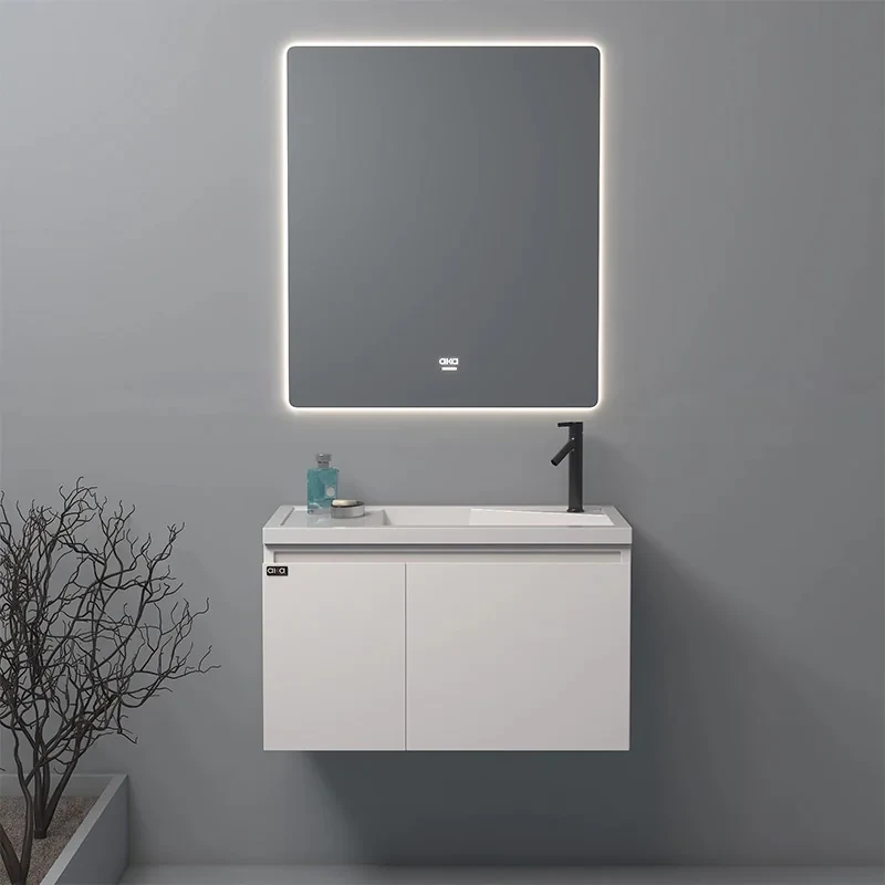 ست کابینت و روشویی آلکا مدل  3070 به همراه آینه بک لایت