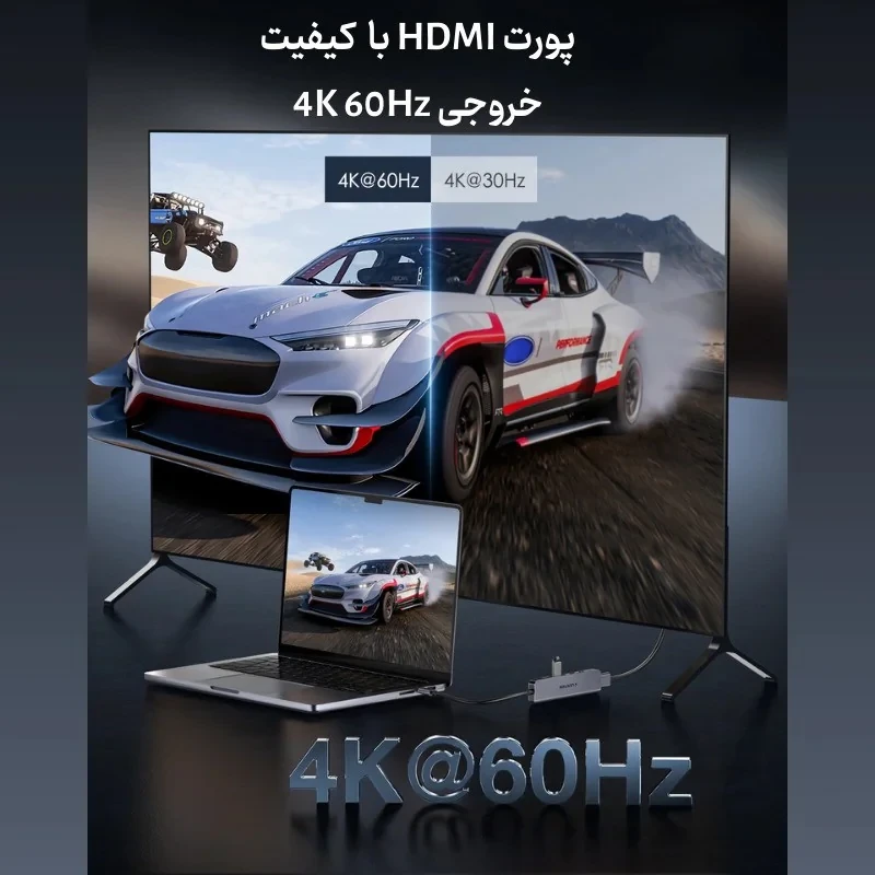 هاب 6 پورت USB-C لنشن مدل Ce37