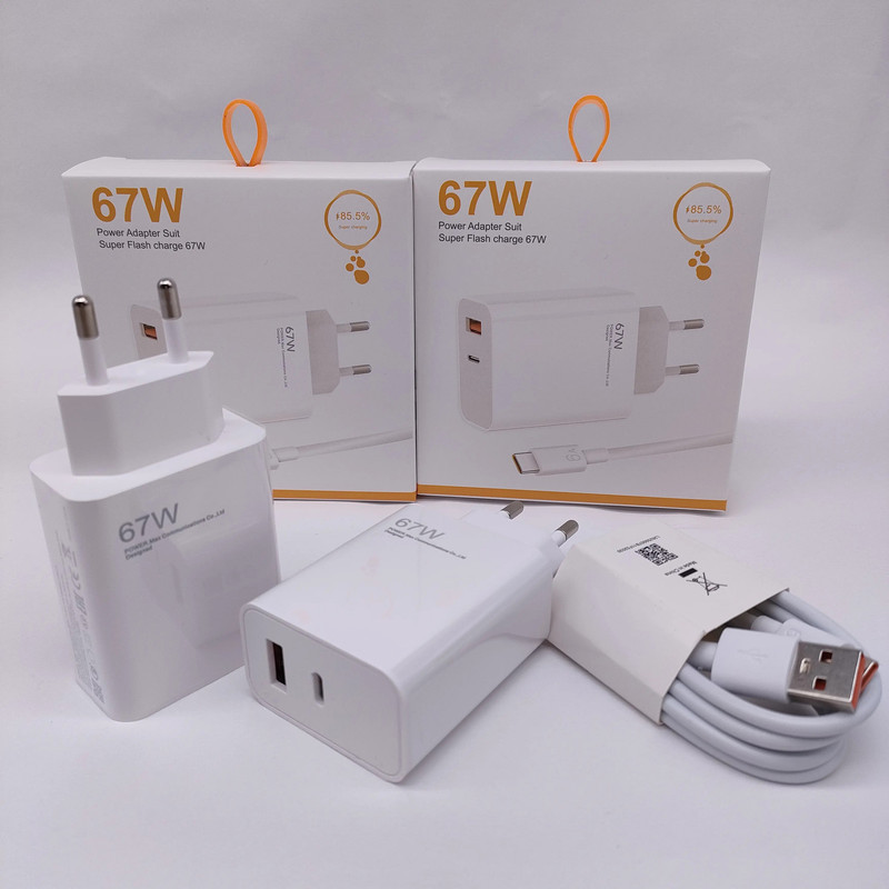 شارژر دیواری 67 وات مدل EU67 به همراه کابل USB-C