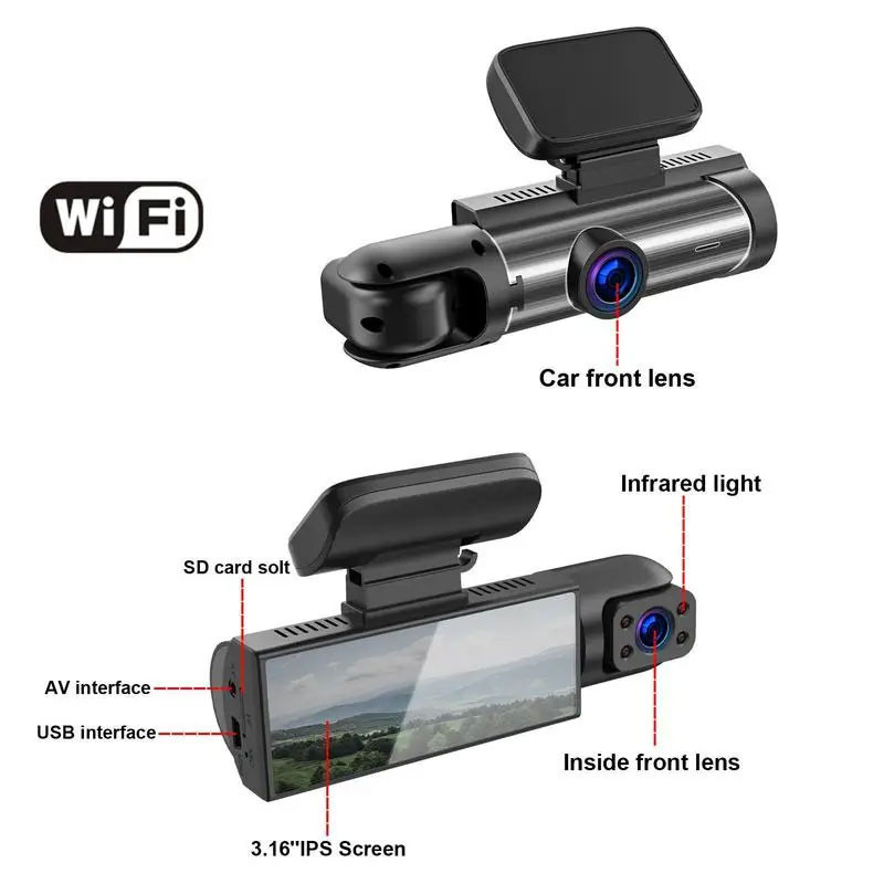 دوربین فیلمبرداری ثبت وقایع خودرو مدل M8-Wi-Fi